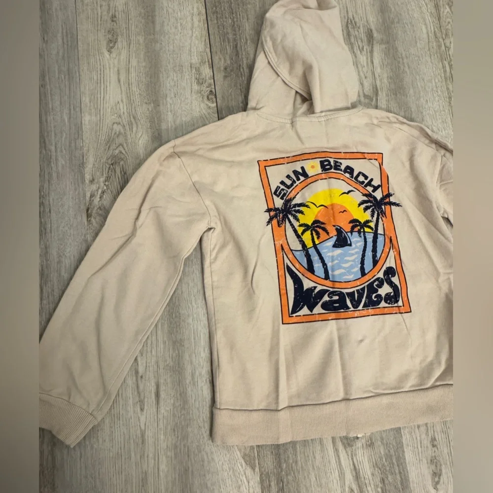 Sun Beach Waves Beige Hoodie by Tommy Bahama